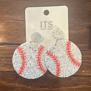 !it jeans Glittery Baseball Earrings